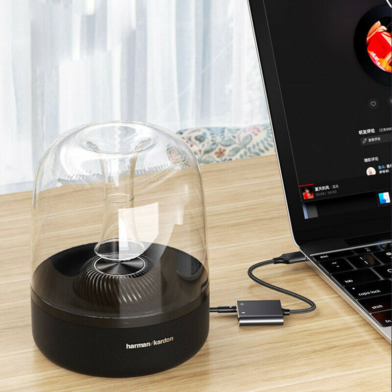 No Noise USB Audio Adapter Microphone Input External Sound Card For Laptop HN US
