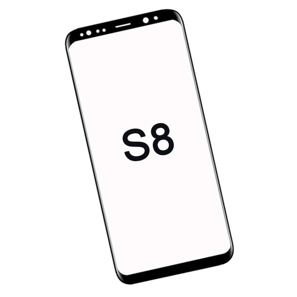 For  Galaxy S8 Outer Glass Front Screen Replacement + Tool Kit Black