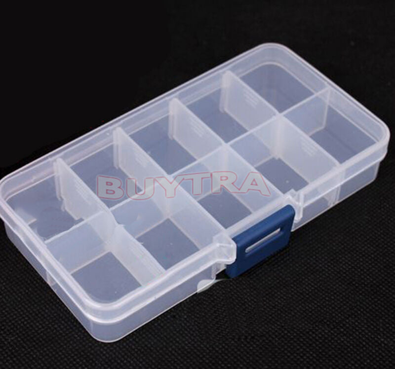 10 Slots Storage Box Adjustable Jewelry Novelty  Chic Craft Organizer Bead.l8