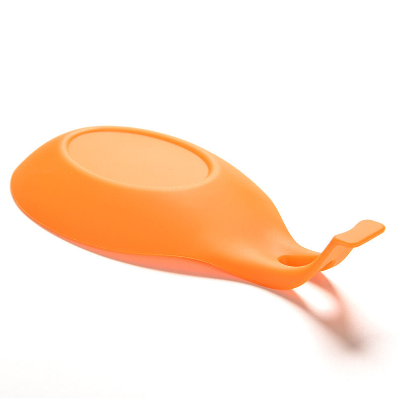 Silicone Spoon Rest Heat Resistant Kitchen Utensil Spatula Holder Cook .l8
