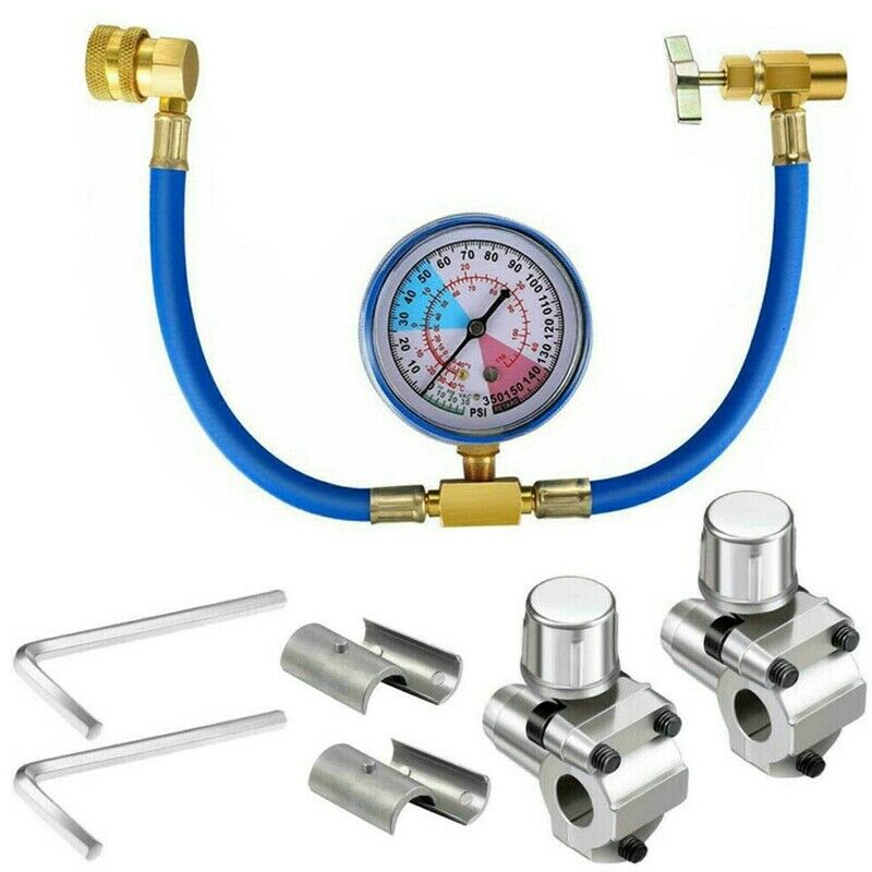 1* BPV31 Bullet Piercing Tap Valve Set For Home Use Refrigerator Pressure Gauge