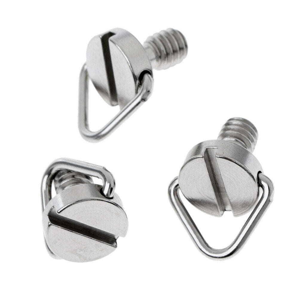 3Pcs Stainless Camera Screw Adaptor Scuba Diving Photography Base Tray 1/4