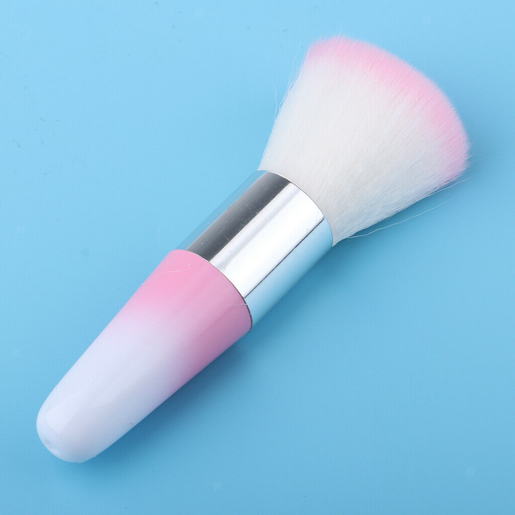 Nylon Hair Nail Art Dust Removing Powder Cleaning Brush, Acrylic UV Nail Gels