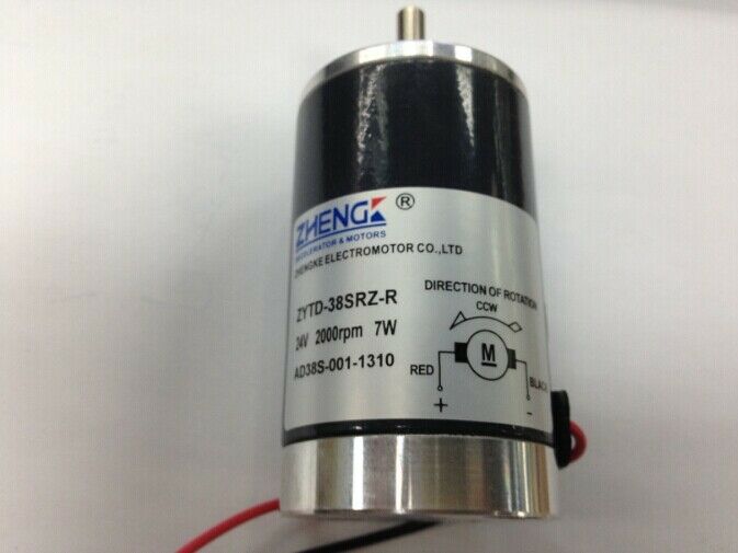 ZYTD-38SR-R DC 24V 5mm Dia Shaft 2000RPM Powerful High Speed Motor