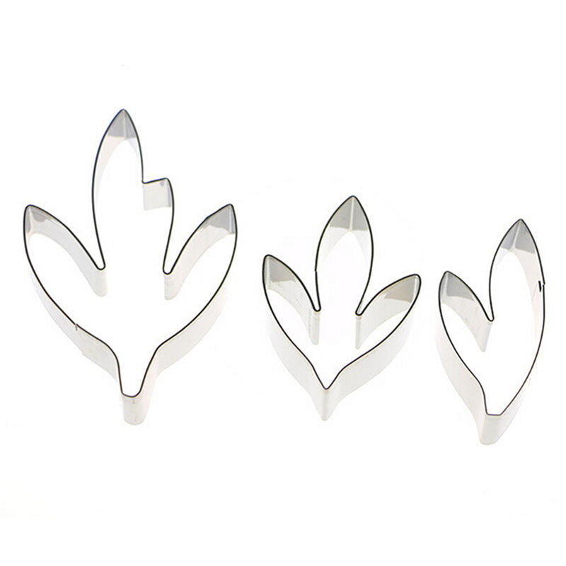 Fondant Cake Decoration Stainless Steel Tools Peony Flower Leaves Cutters.l8