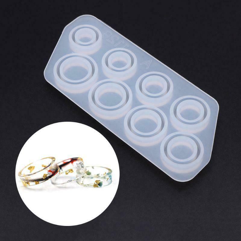Flat Rings Mold DIY Making Ring Jewelry Silicone Mold Crystal Epoxy Mould