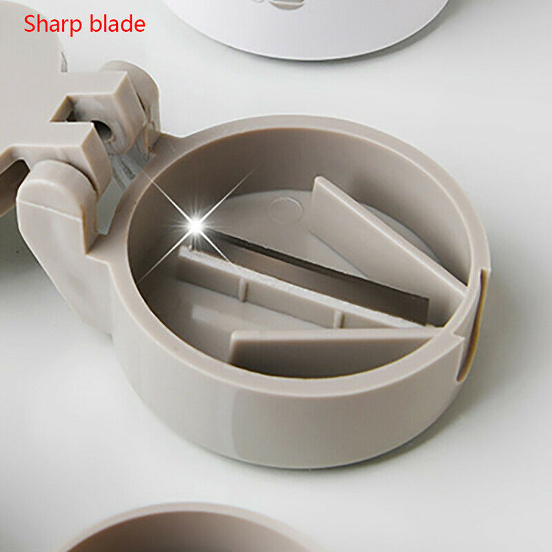New 4 In 1 Portable Pill Case Medicine Splitter Grinder Pill Cutter Stora.l8