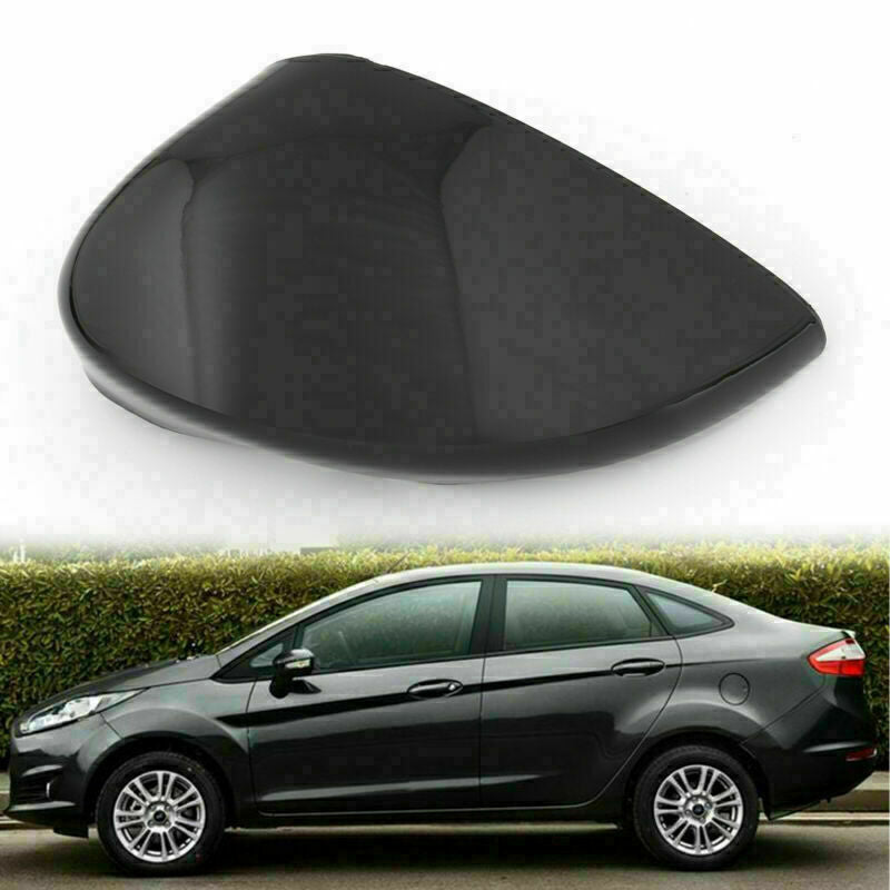 Right Side Car Rearview Mirror Cover Gloss For For Ford Fiesta 2009-15 Black CN