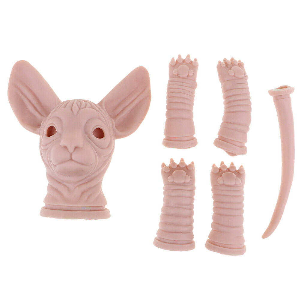 Realistic Cat Mold Soft Full Silicone Canadian Hairless Cat ,Fresh Color, You