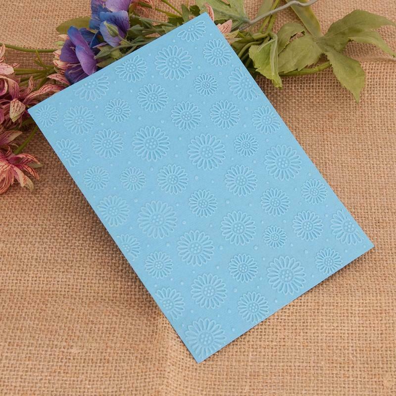 Sunflower Plastic Embossing Folder Stencil Template DIY Craft Making Scrapbook