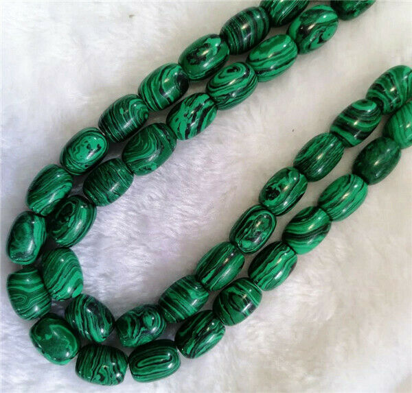 1 Strand 16x12mm Green Malachite Barrel Loose Beads DIY Jewelry 15.5inch HH751