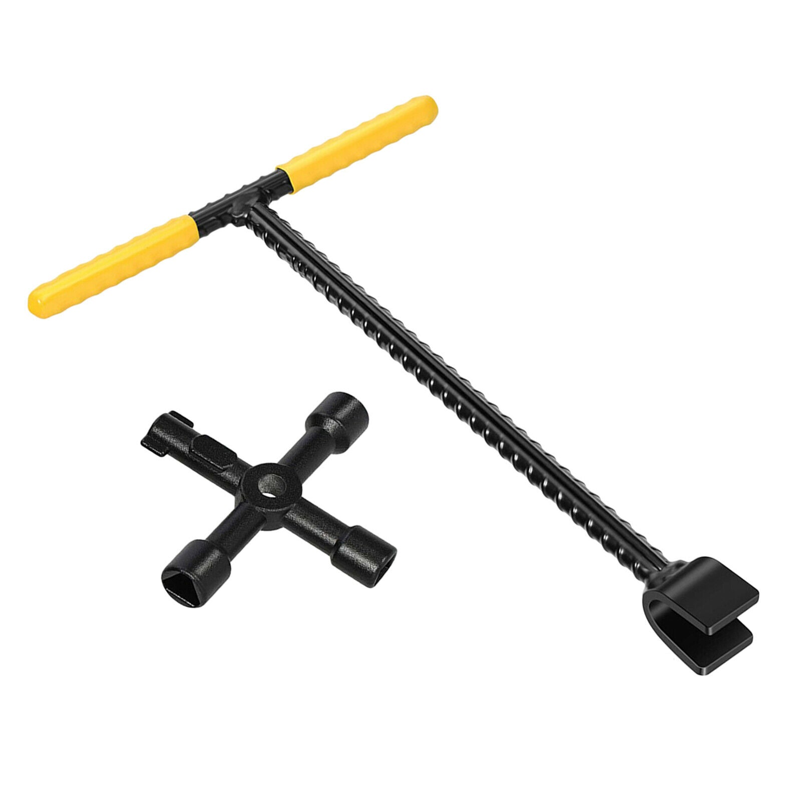 12" Water Meter Key with 4-way Utility Key for Curb Main Water Shutoff Valve