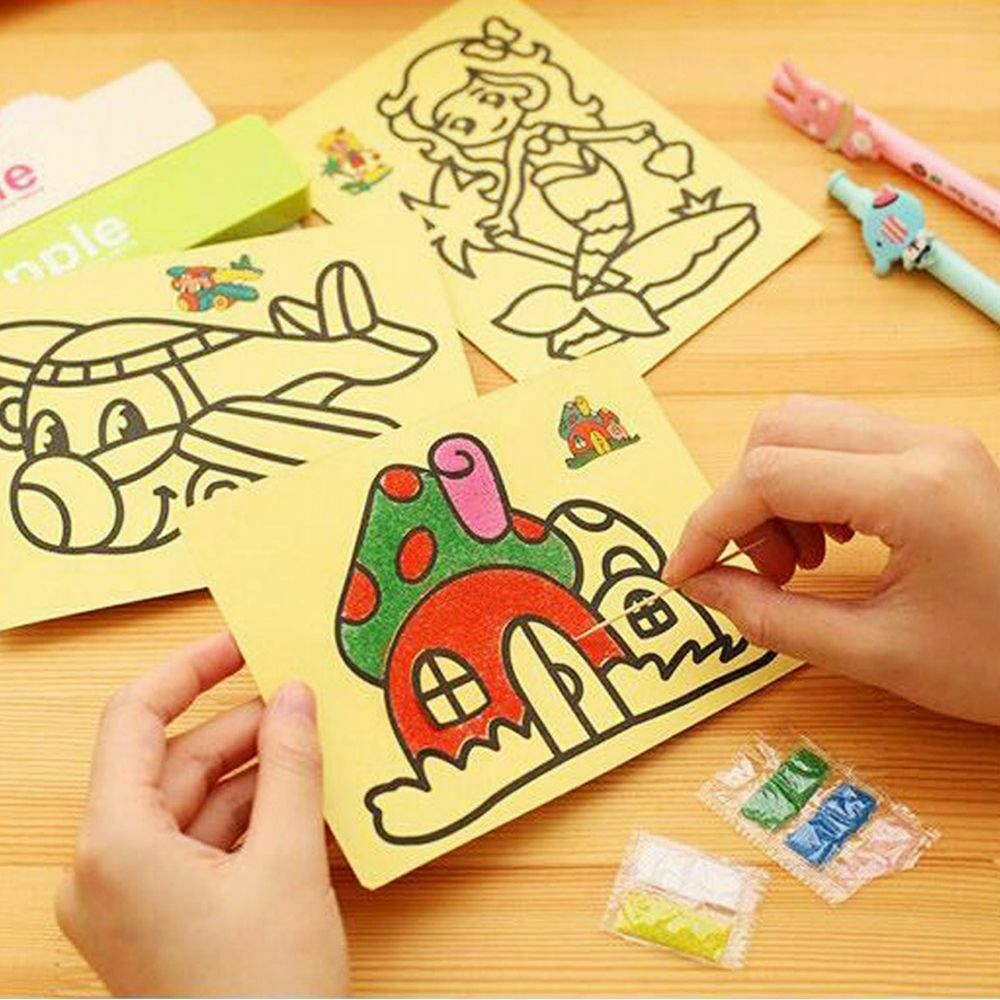 Toys Cartoon Sand Painting DIY Handmade Graffiti Handmade Materials Make