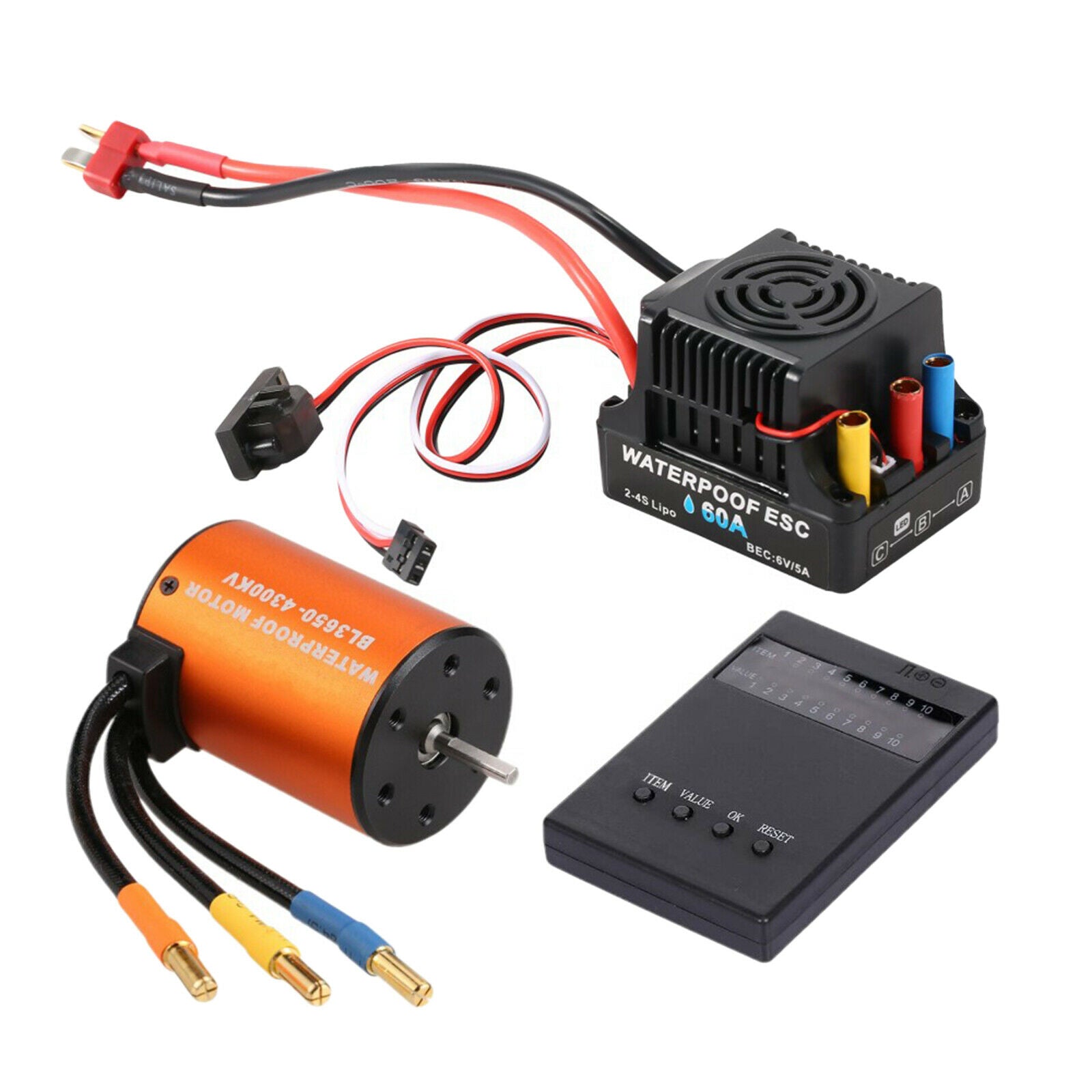 Waterproof brushless motor with 60A ESC set for 1/10 car buggy