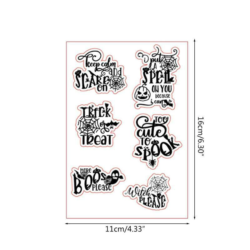 Trick or Treat Silicone Clear Seal Stamp DIY Scrapbooking Embossing Photo Album