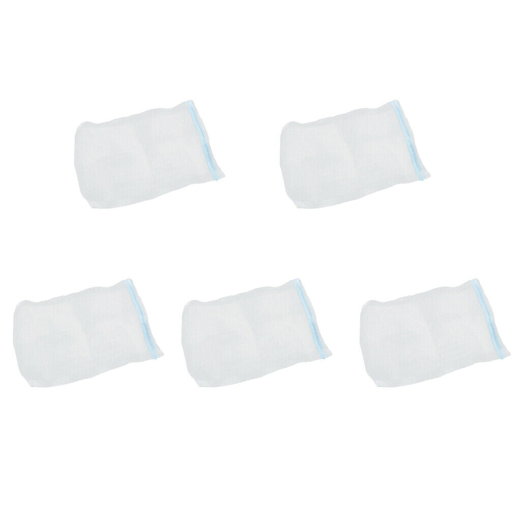 5pcs Aquarium Filter Bags Media Filter Bags for Charcoal Pelletized Remove,