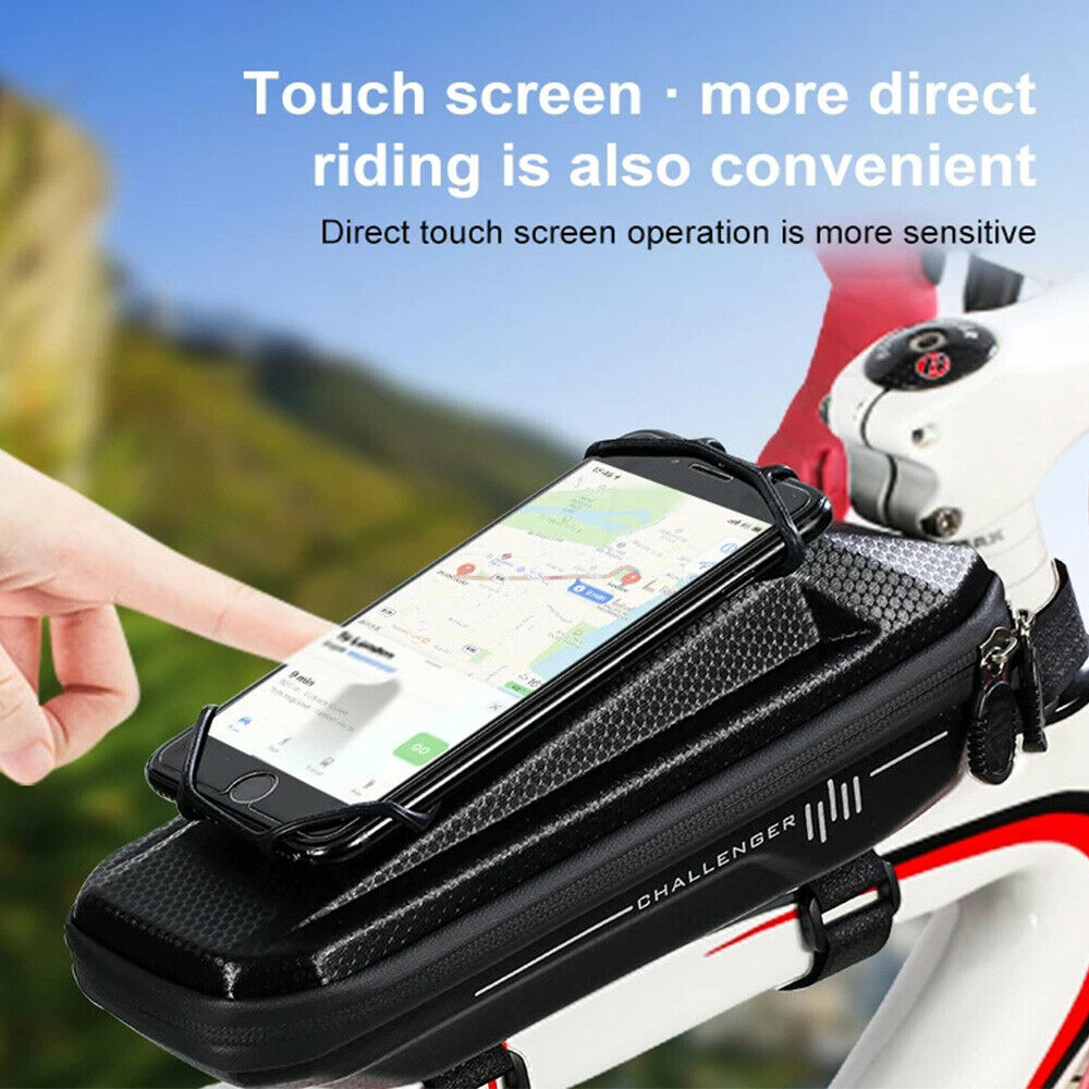 1.8L Waterproof Bicycle Front Top Tube Frame Bag Set for Touch Screen Phone New