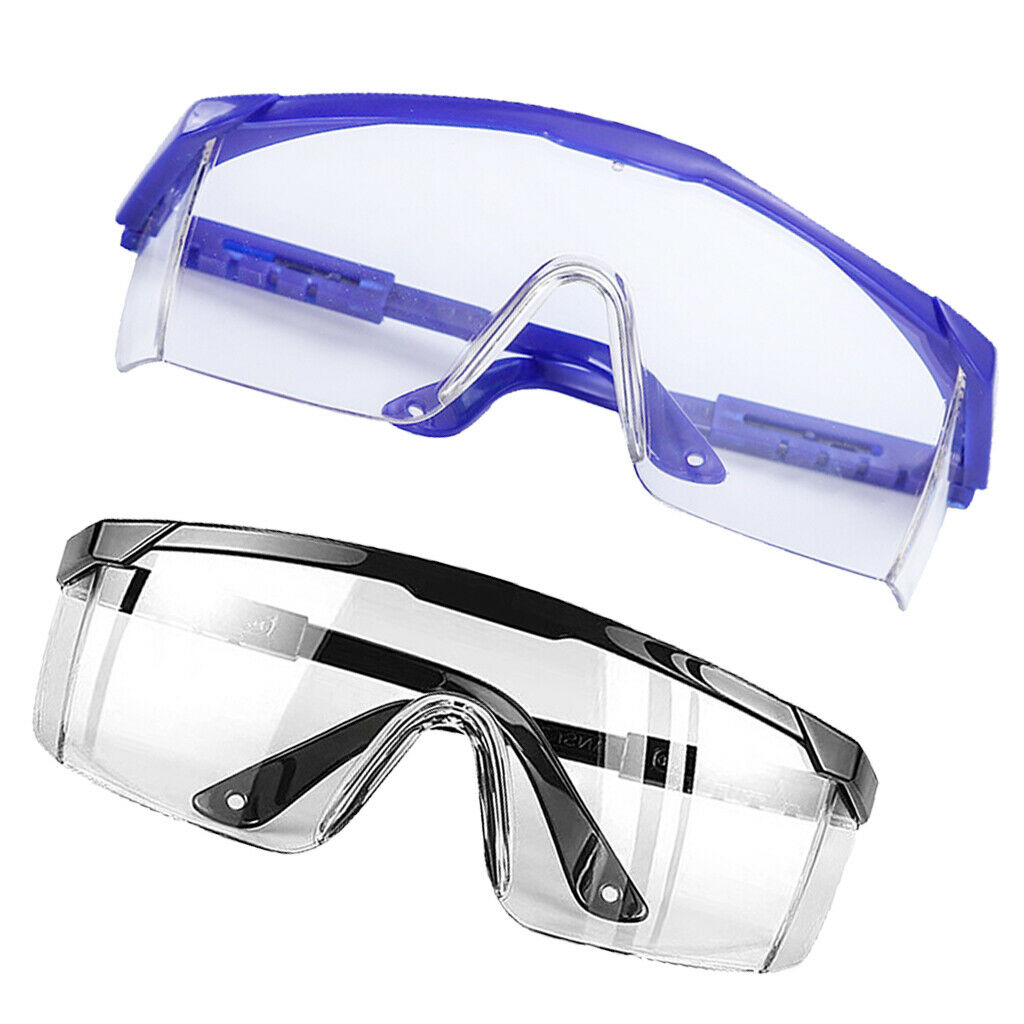 3X PC Cycling Goggles Sunglasses Lab Safety Eyewear Wide-View Guard Black