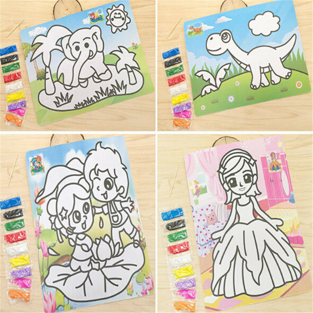DIY Sand Painting Drawing Coloring Toys Kids Learning EducationToyWith9Col.l8