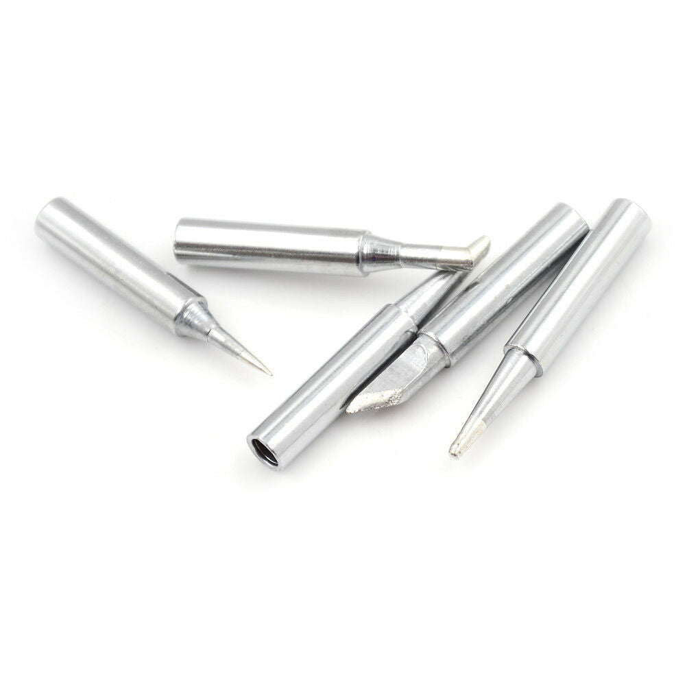 5pcs 936 Electric Brass Soldering Irons Tip Solder Station Conical Bevel T.l8