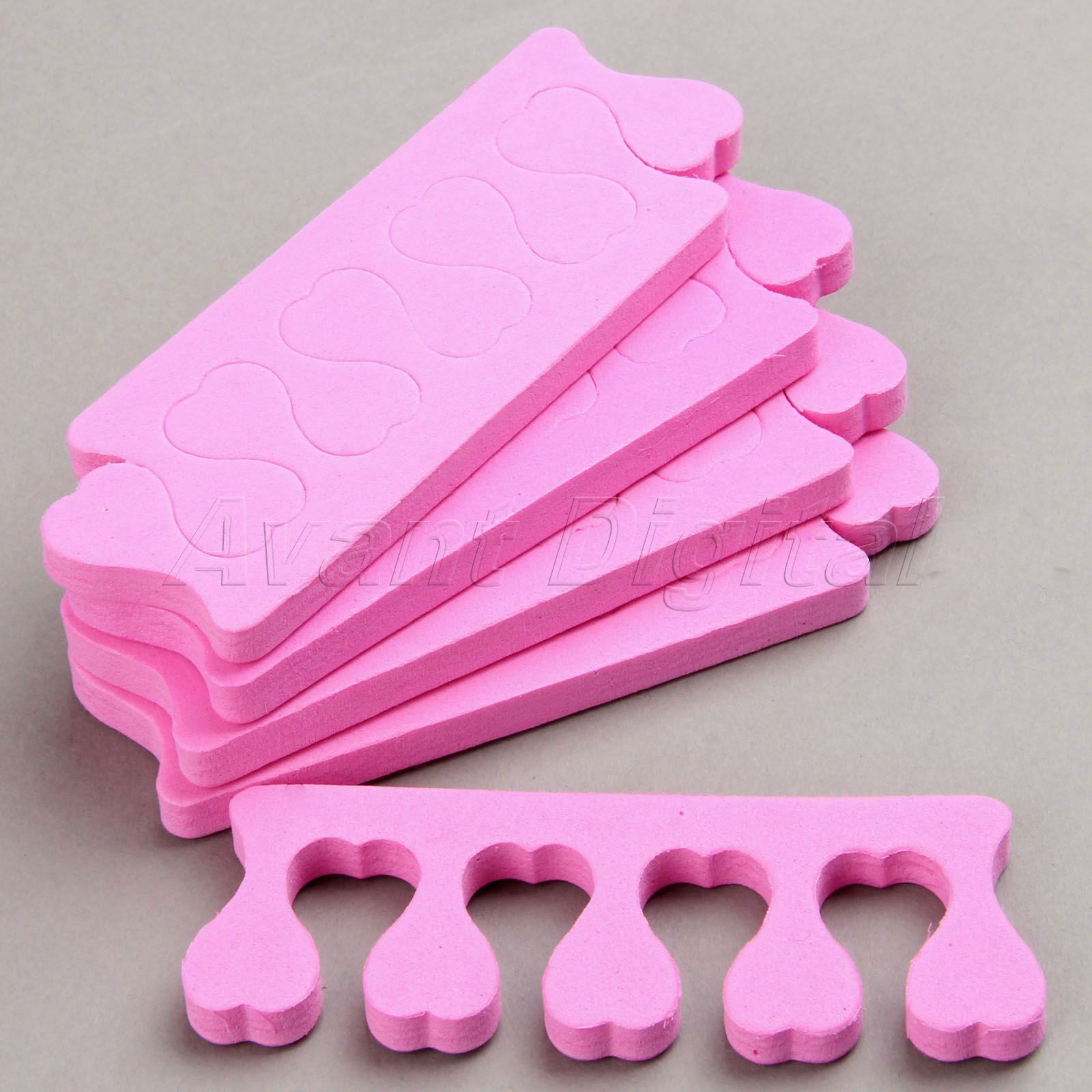 100 pcs Lovely Type Nail Art Soft Sponge Finger Toe Seperators Pedicure Use Tool