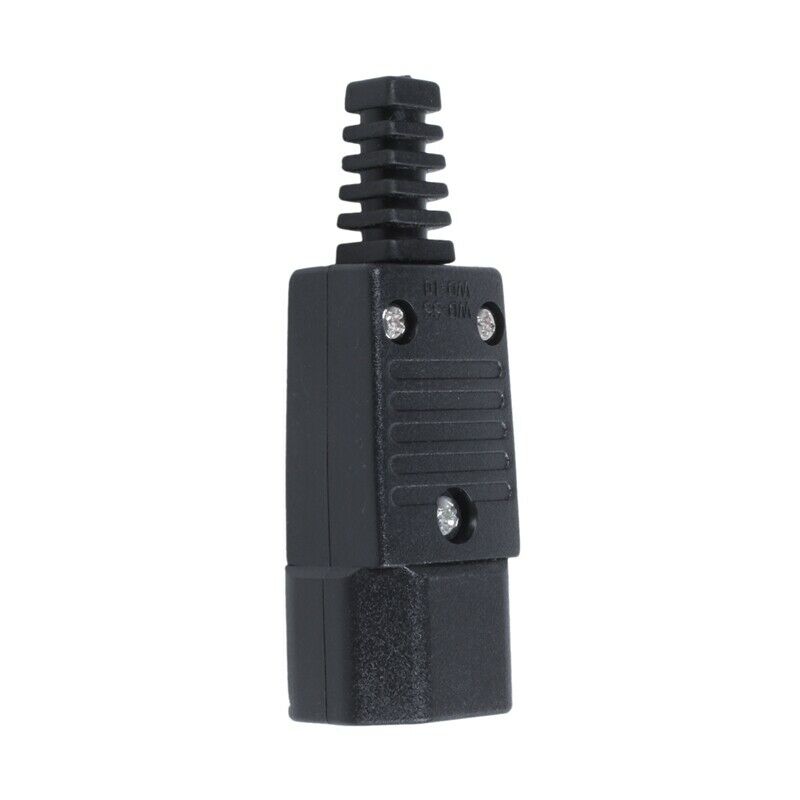 Black IEC-320 C14 Male Plug AC Power Inlet Socket Connector 250V 10A G2E6E6