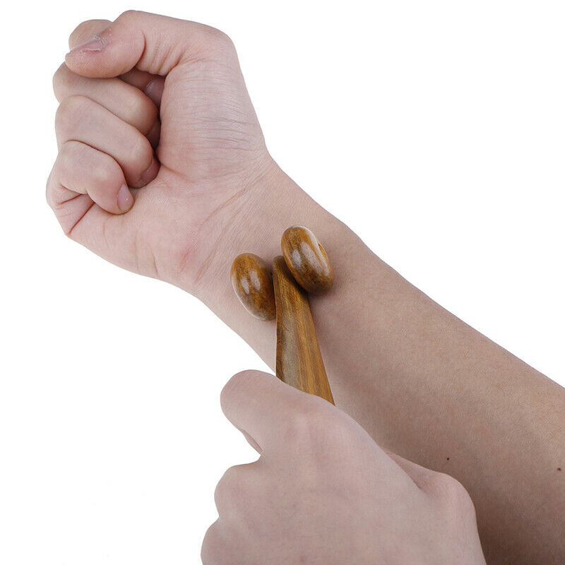 Wooden Gua-Sha Scraping Massage Board Trigger Stick Point Massager Acupunct DD