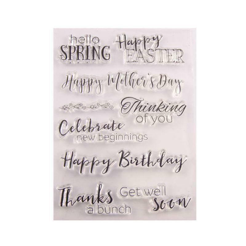 Happy Birthday Easter Silicone Clear Stamp DIY Scrapbooking Album Paper Card