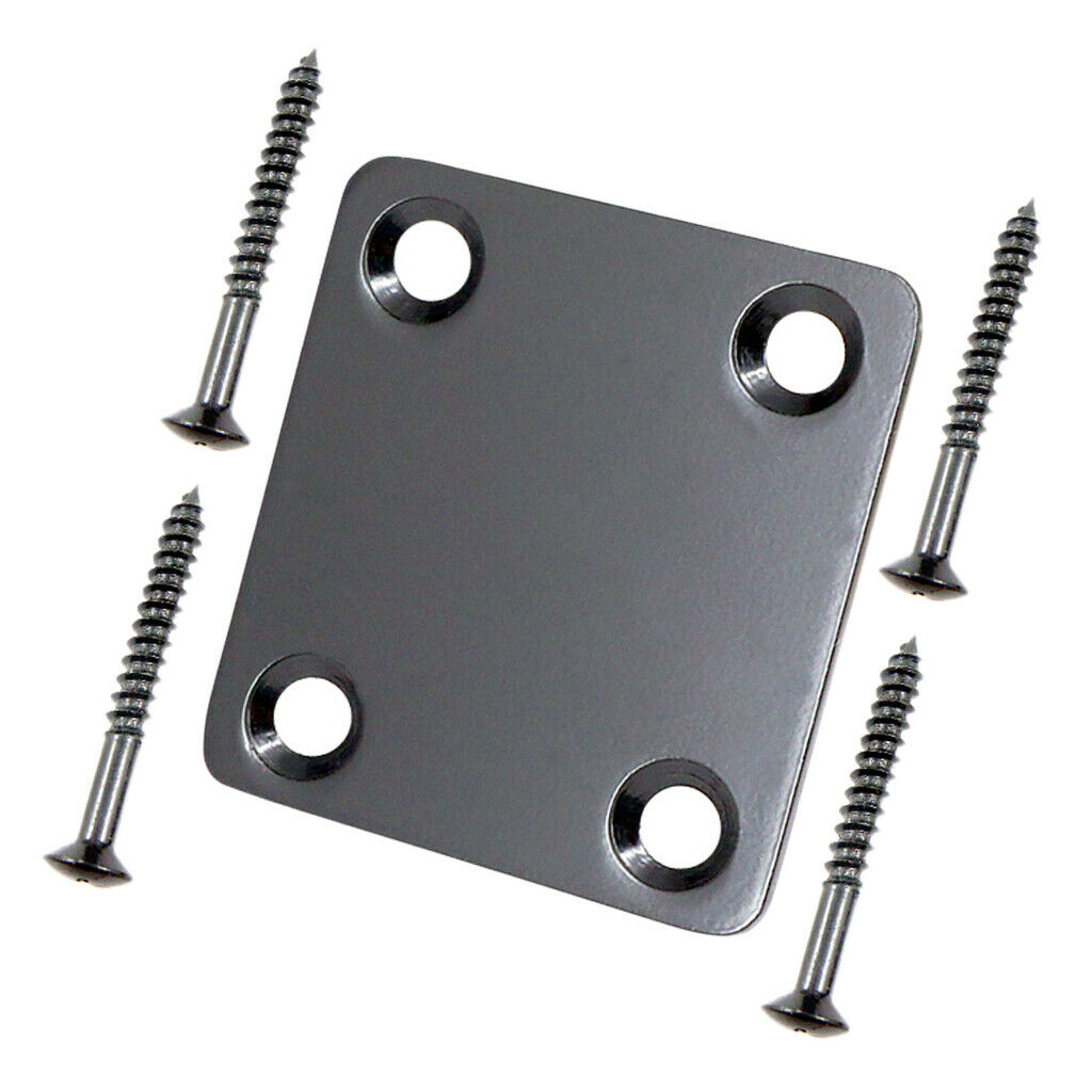 Black Metal Guitar 6.35mm Momo Boat Jack with Neckplate DIY Electric Guitar