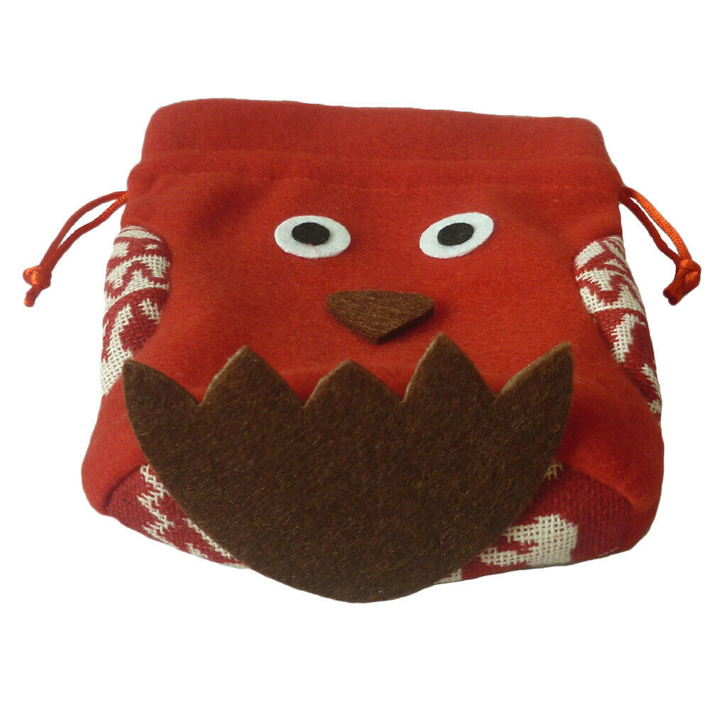 Fabric Owl Drawstring Pouch Candy Gifts Pack Wedding Favor Pouch 18x15cm