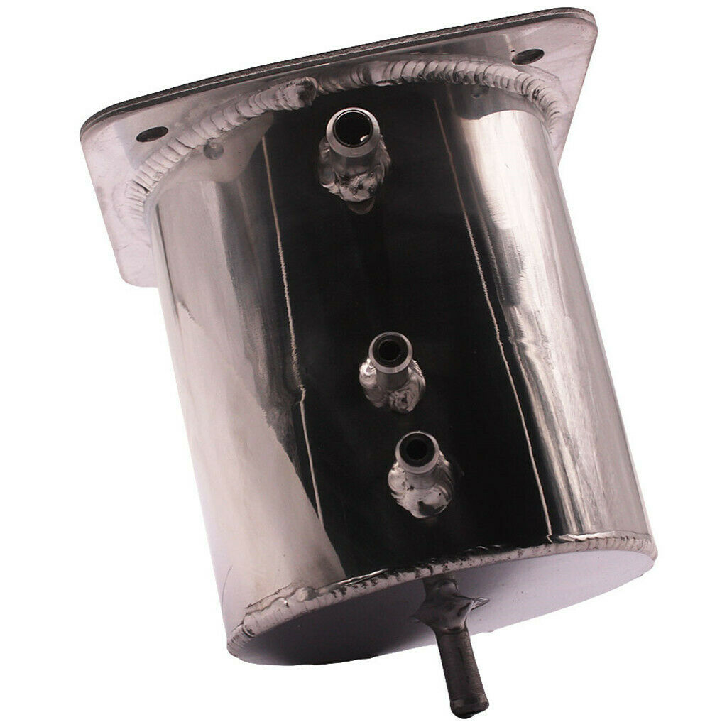 Polished Swirl Pot Alloy 1.3LT Fuel Surge Tank For Motorsport Drift Rally