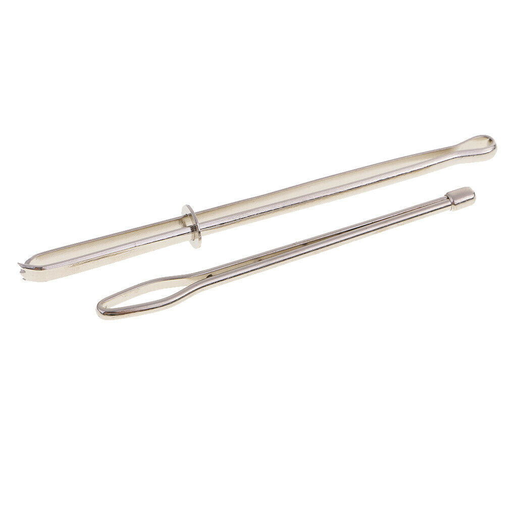 2x Stainless Steel Bodkin Sewing Machine Tweezers for Insert DIY Accessories