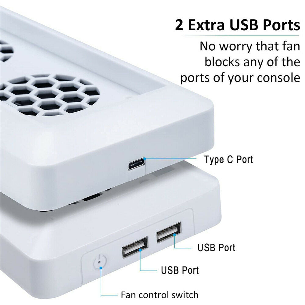For Xbox Series S Console Accessory  Host Stand With 2 Built-in Cooling Fan Dock