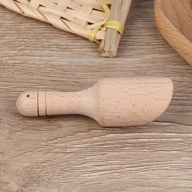 4pcs Wooden Coffee Tea Scoops Mini Candy Bath Salt Spices Flavors Spoo.l8