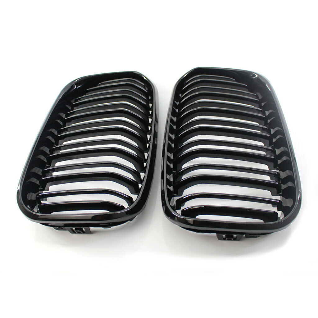 Front Bumper Intake Kidney Double Line Grill Grille Fit For BMW F20 15-2017