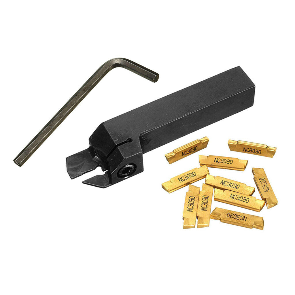 Metal MGEHR1616-2 Lathe Turning Holder Kit w/ MGMN200 Inserts with Wrench