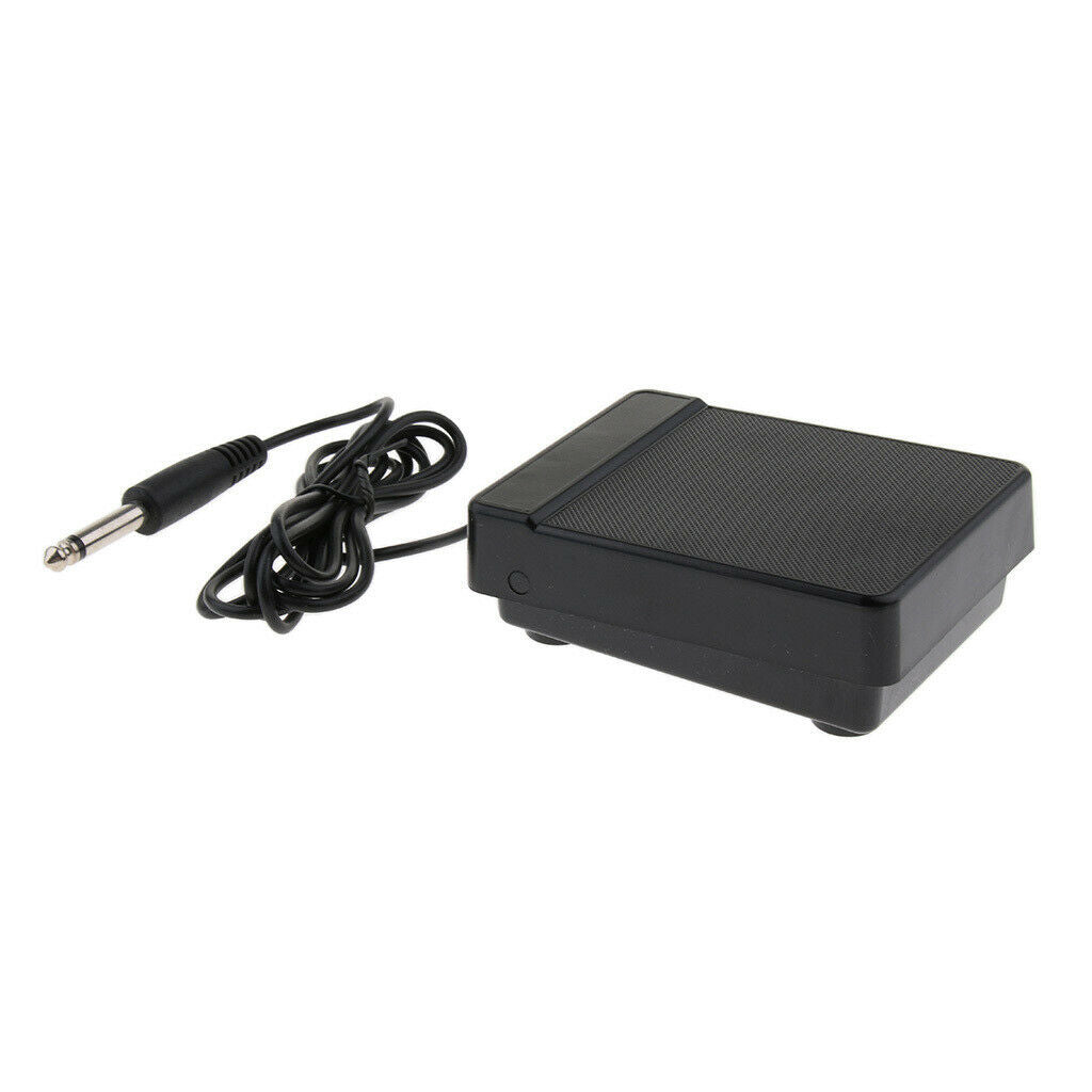 Electronic Piano Sustain Pedal Keyboard Foot Switch DIY w/ 6.3mm Plug Black