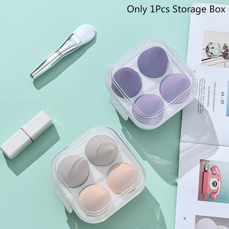 4 Grids Puff Drying Holder Box Cosmetic Puff Display Storage Case Makeup .l8