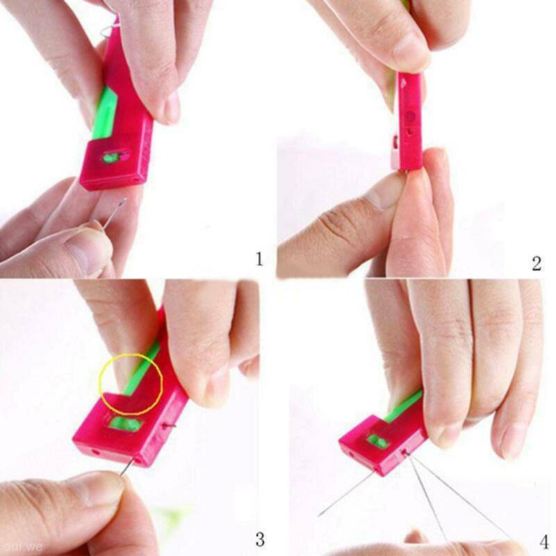 3pcs Automatic Needle Threader Thread Guide Elderly Use Device Sewing Machine US