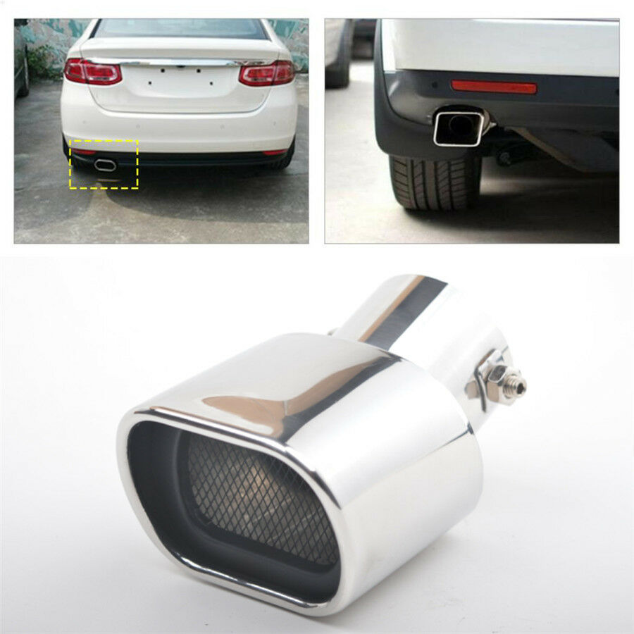 63mm Curved Stainless steel Bend Auto Exhaust Tail Pipe Tailpipe Muffler Tip Kit