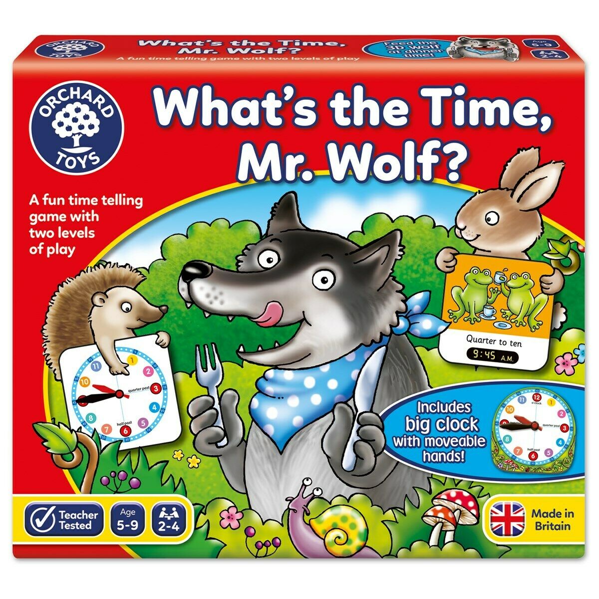 Orchard Toys 049 What's the Time Mr Wolf? Number & Counting Game Children 5yrs+