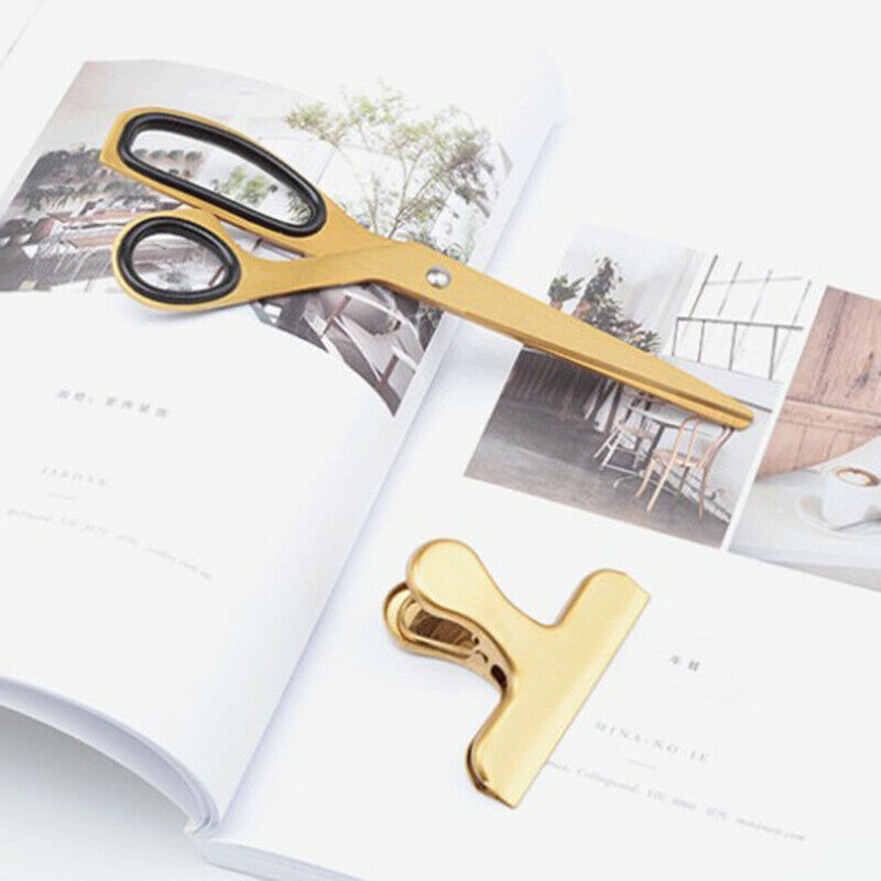 1pc Golden Stainless Steel Scissors Household Office Ribbon-cutting Sciss.l8
