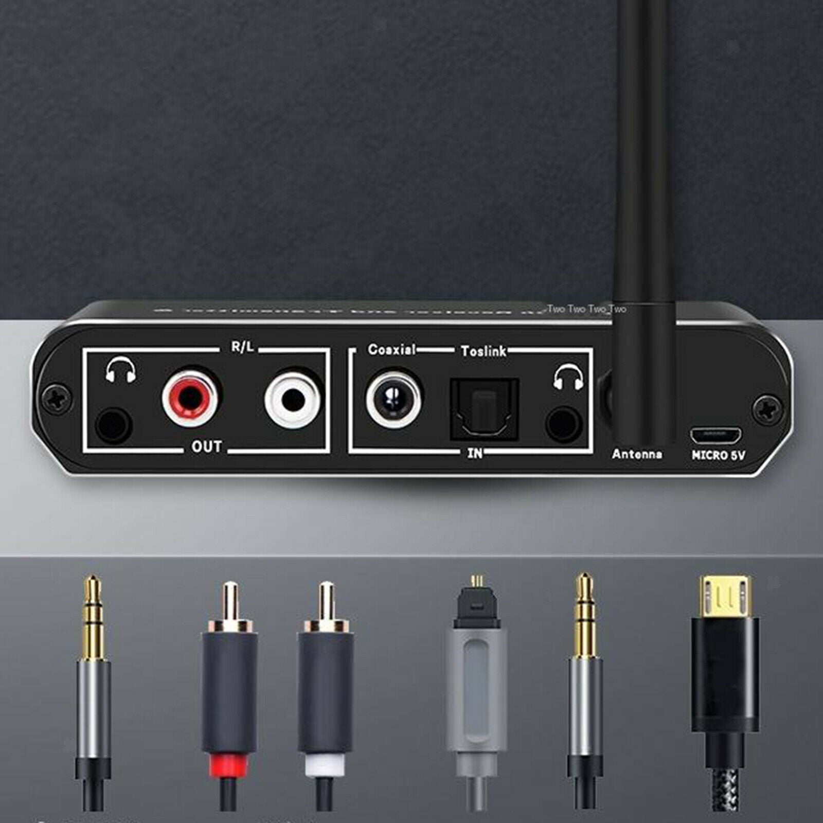 D09 Bluetooth 5.0 Transmitter Receiver, Bluetooth Adapter with 3.5mm AUX Stereo