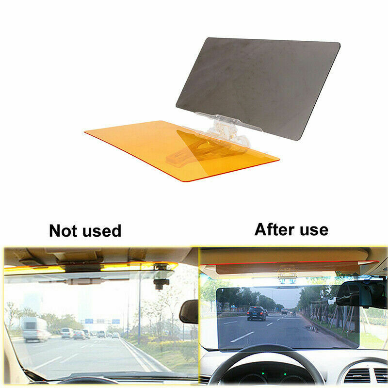 2in1 Tac Visor Day Night Anti Glare Visor Driving Safety Flip Down Car Glasses
