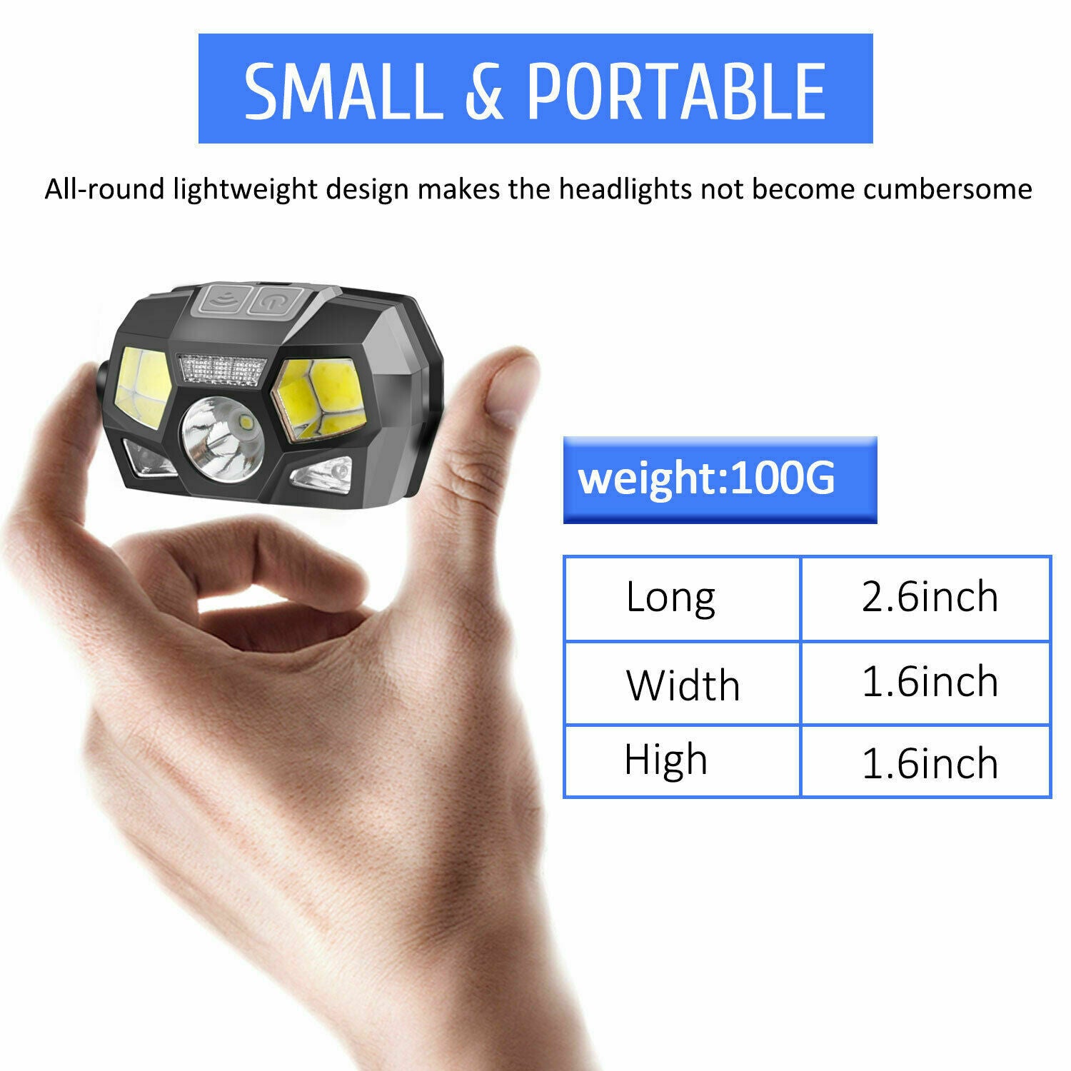 LED Headlamp USB Rechargeable Headlight Head Lamp Flashlight Camping Waterproof