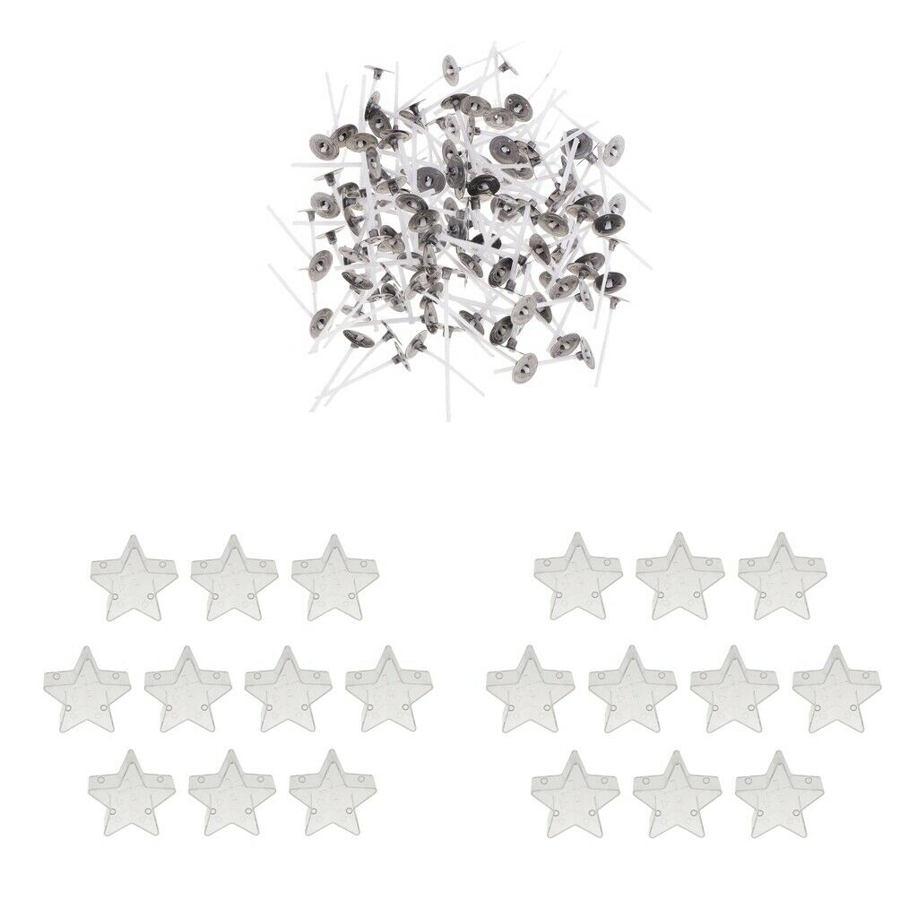 Tealight Clear Plastic Cups, 20 Cups, Star Shaped Candle Making Shapes,