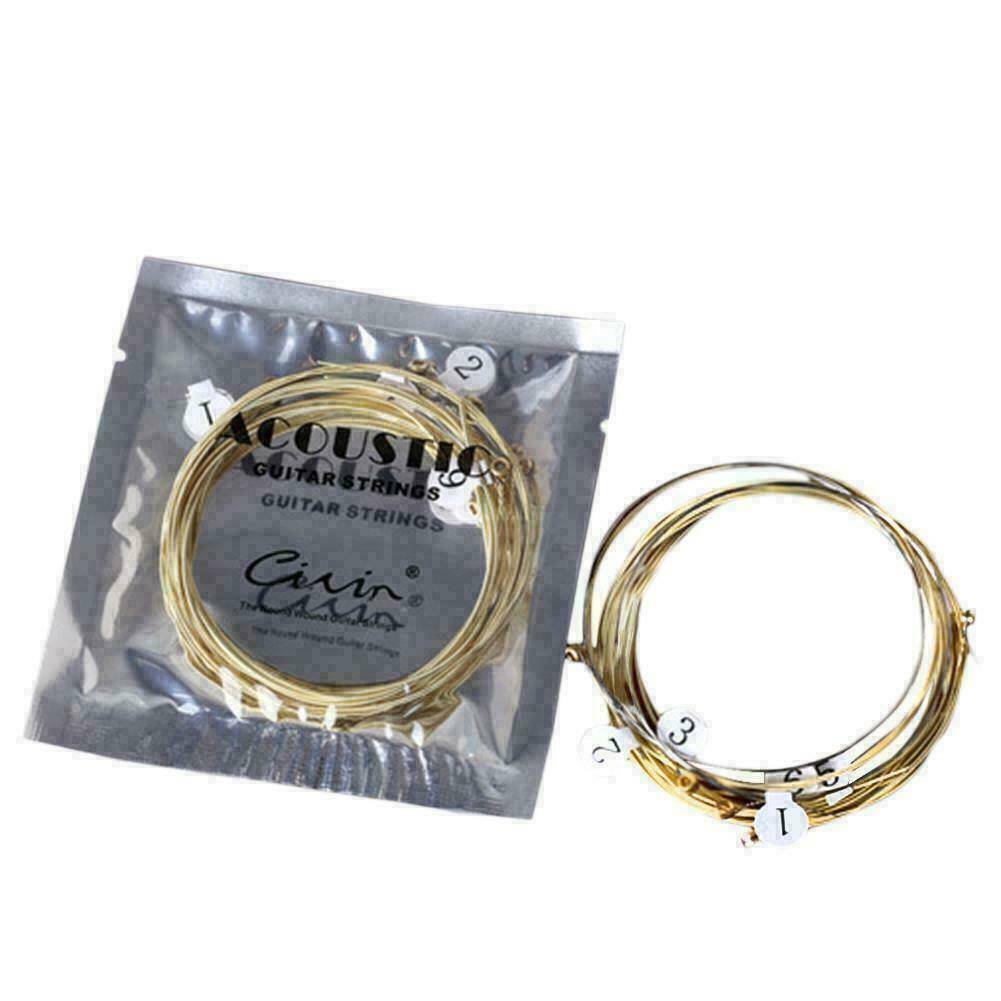 Lots 6 PCS Acoustic Guitar Strings Set Phosphor Bronze & Steel Strings 1st-6th