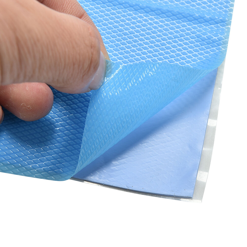 100x100x1mm Blue Heatsink Cooling Thermal Conductive Silicone Pad Uncut Ma.l8