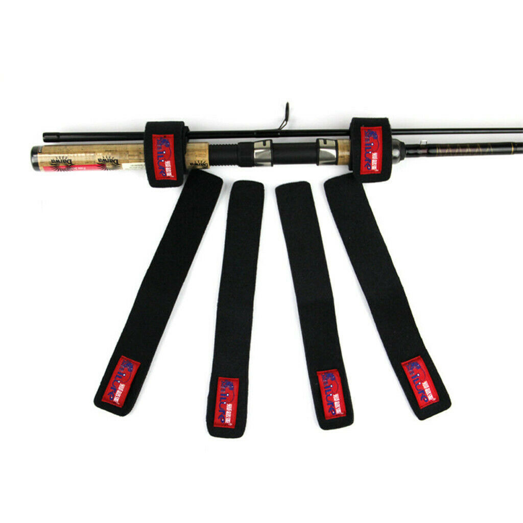 4pcs Elastic Belts For Fishing Rod Tie Tie Strong Strap Duraderp Fishing