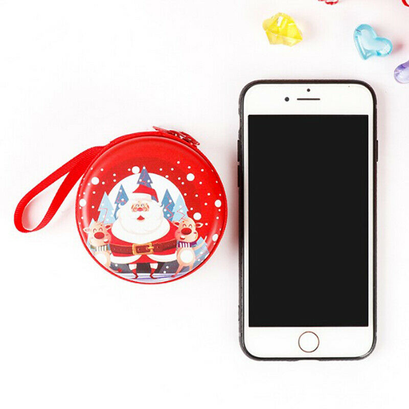 1pcs Cute Christmas Coin Purse Cartoon Kids Girls Wallet Earphone Organiz.l8